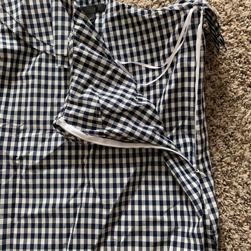 J.Crew one shoulder gingham top - Picture 3 of 5